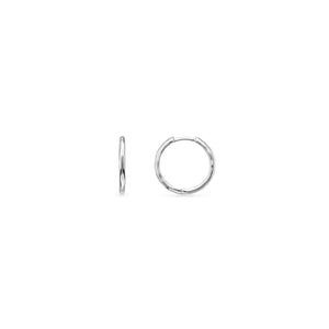 Hammered Hoop Earring (Silver)