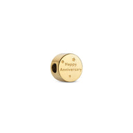 Happy Anniversary Bracelet Charm (Gold)