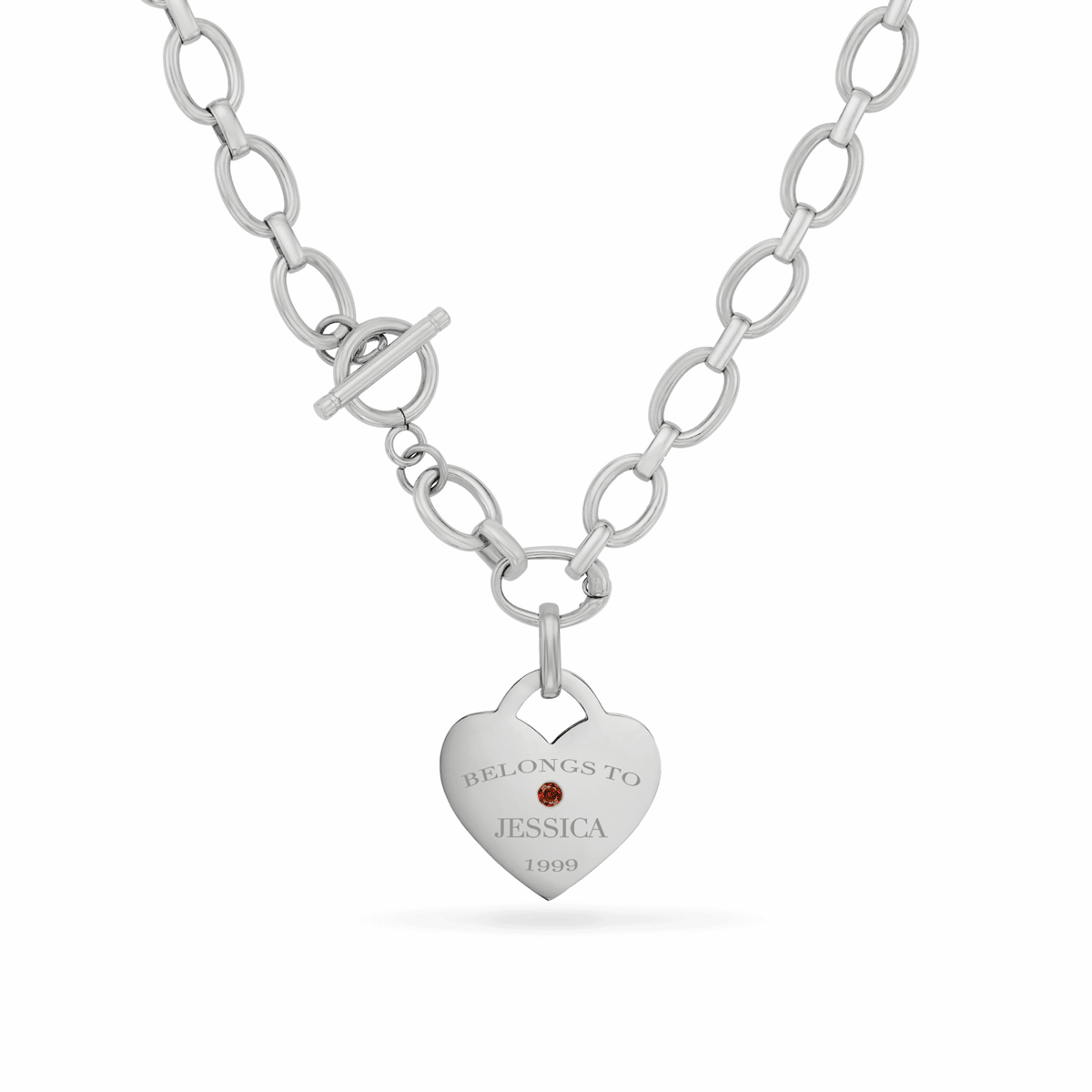 Heart Token Oval Necklace Silver Abbott Lyon heart-token-oval-necklace-silver-abbott-lyon