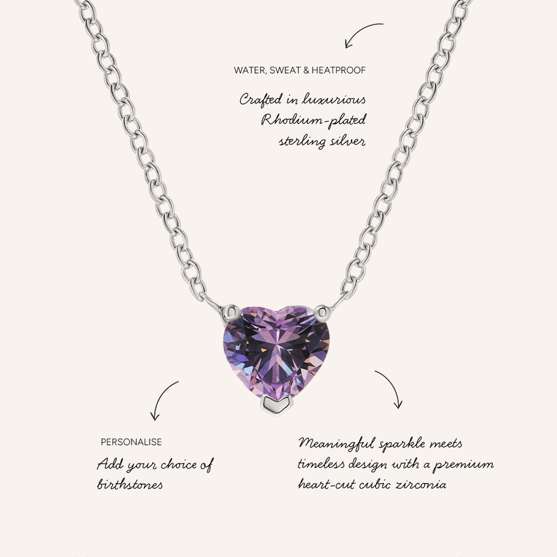 Heart Bracelet & Necklace Set (Silver)