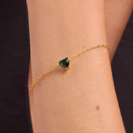 Birthstone Heart Legacy Bracelet 1ct (Gold)