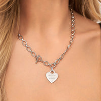 Oval Link Chain Necklace (Silver)