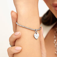 Small Beaded Bracelet (Silver)
