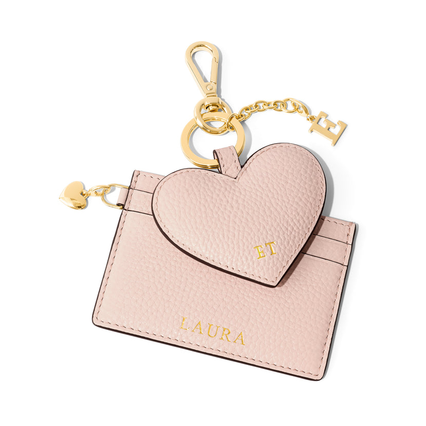 Leather Heart Keyring (Blush Nude)