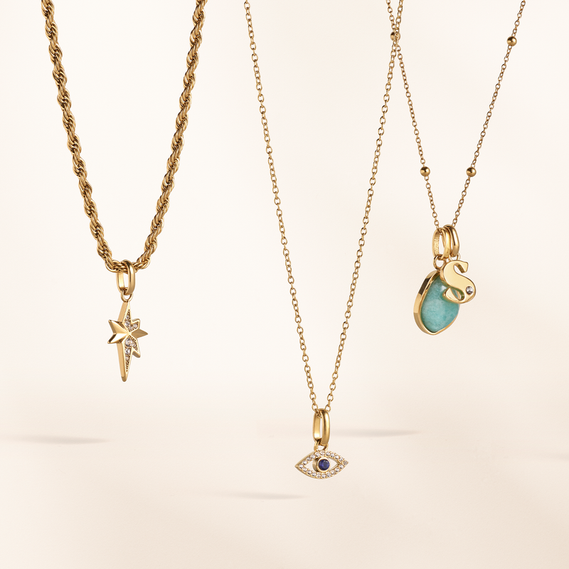 Small Rope Chain Necklace (Gold)