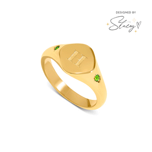 Written In The Stars Initial Signet Ring (Gold)