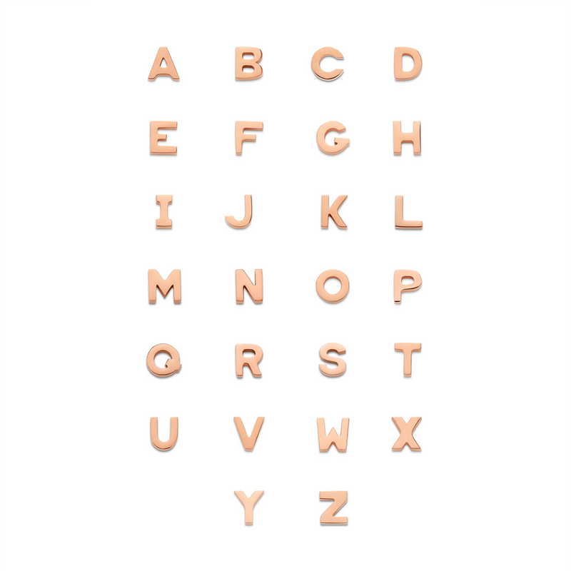 Made Mine Charms - Initial Charms (Rose Gold)