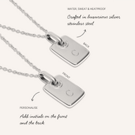 Mini Written In The Stars Initial Tag Necklace (Silver)