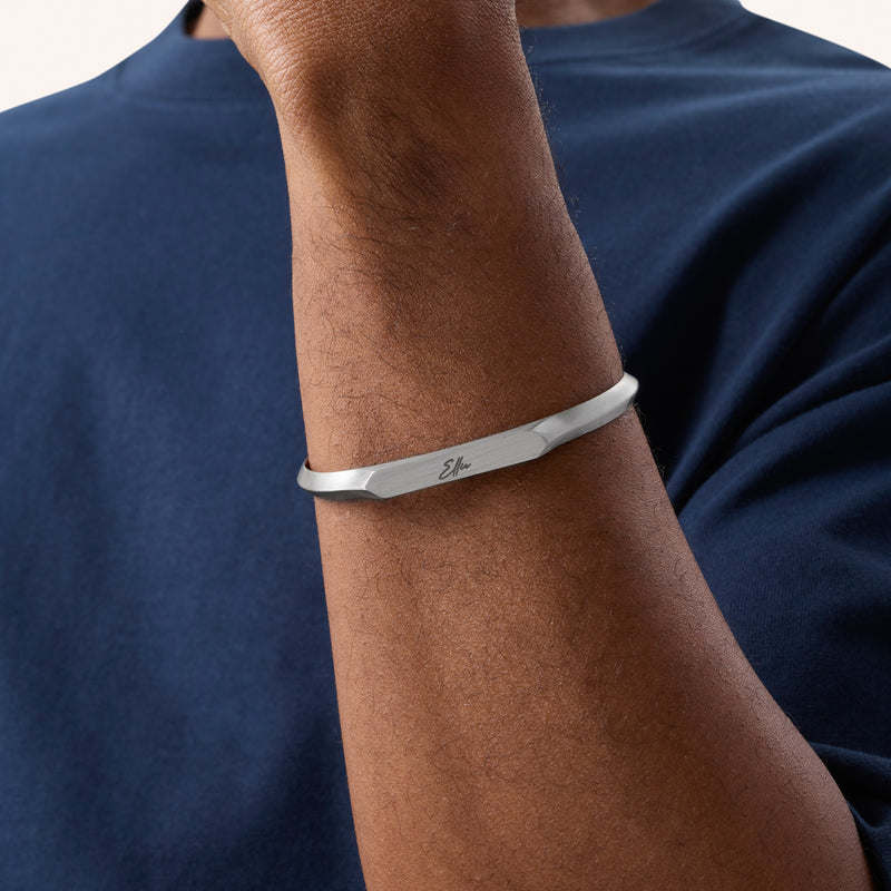 Intersection Cuff Bangle (Silver)