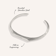 Intersection Cuff Bangle (Silver)