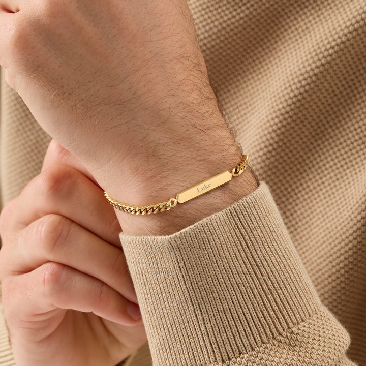 Men's Intersection ID Bracelet (Gold)