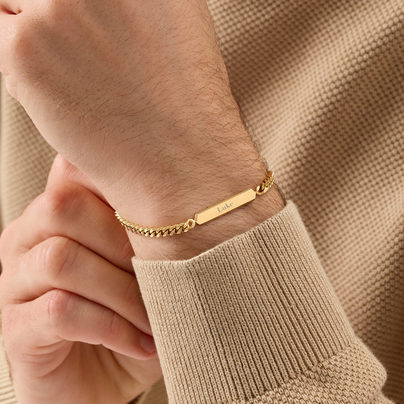 Men's Intersection ID Bracelet (Gold)