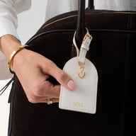 Leather Luggage Tag (Ivory)