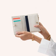 Leather Passport Holder (Ivory)