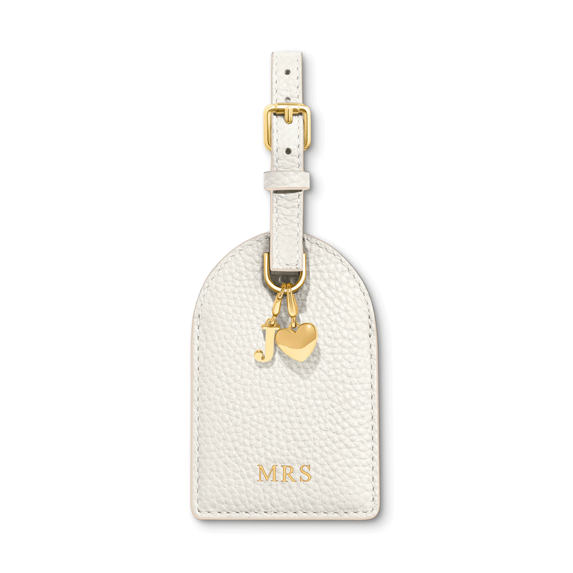 Leather Luggage Tag (Ivory)