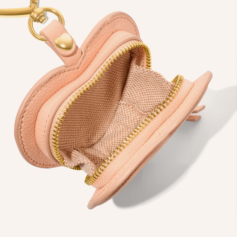 Kids' Heart Purse Keyring (Peach)