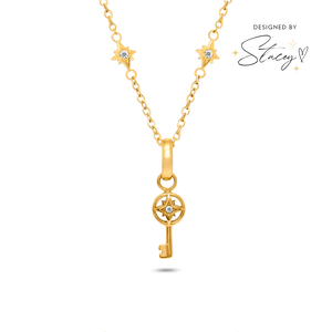 Key to Happiness Necklace (Gold)
