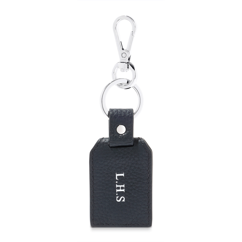 Men's Leather Photo Keyring (Black)