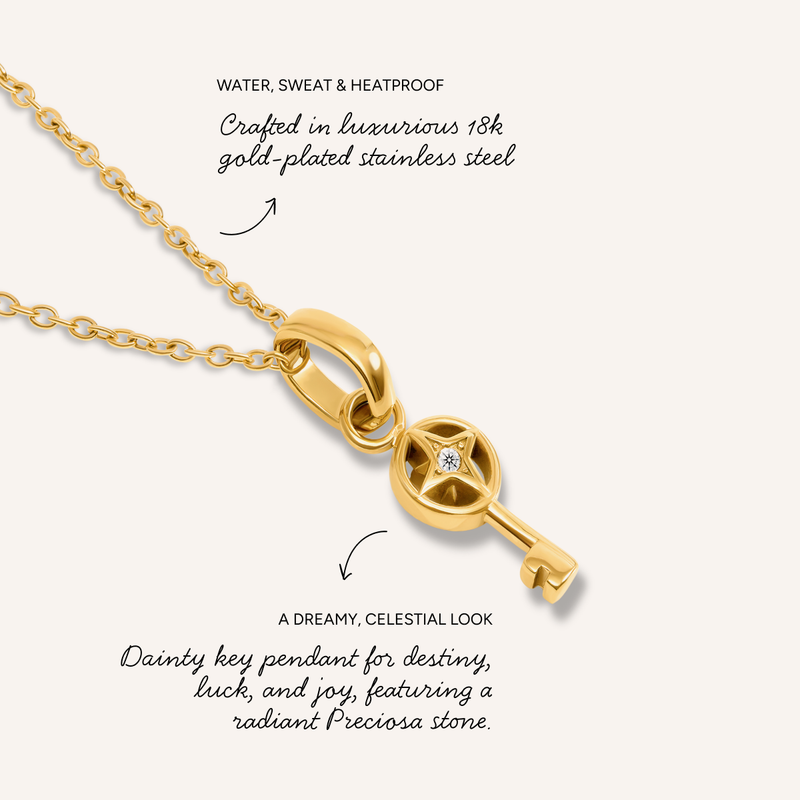 Key to Happiness Necklace (Gold)