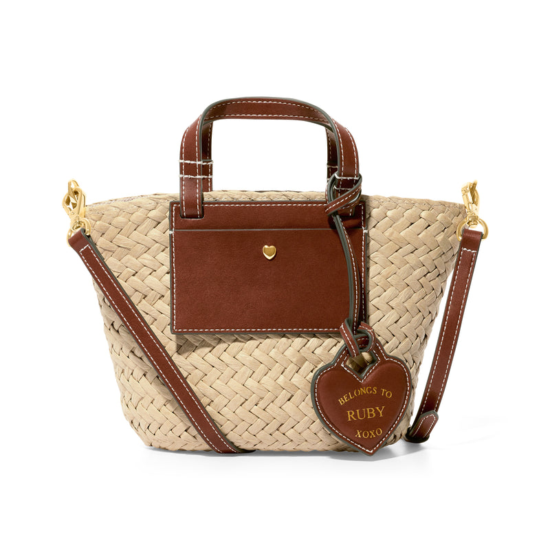 Mini Raffia Structured Bag (Natural)