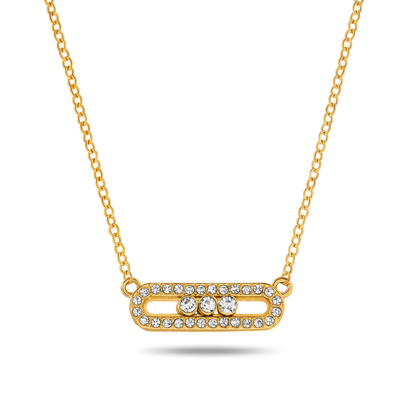Pavé Kinetic Necklace (Gold)