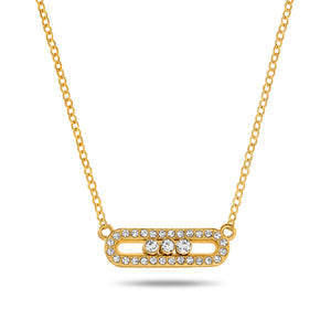 Pavé Kinetic Necklace (Gold)
