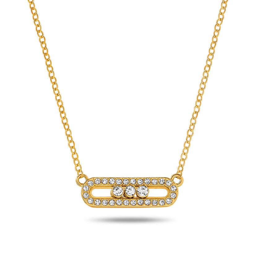 Pavé Kinetic Necklace (Gold)