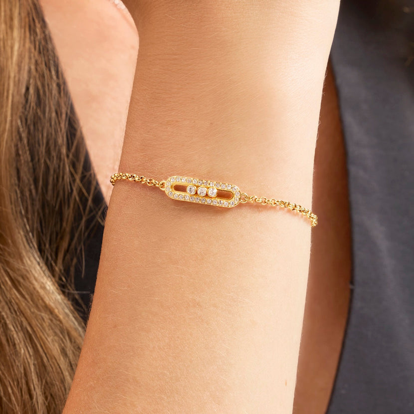 Pavé Kinetic Bracelet (Gold)