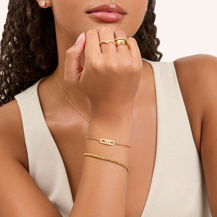 Pavé Kinetic Bracelet (Gold)