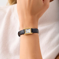 Mini Chelsea Mother of Pearl Leather Watch (Gold)