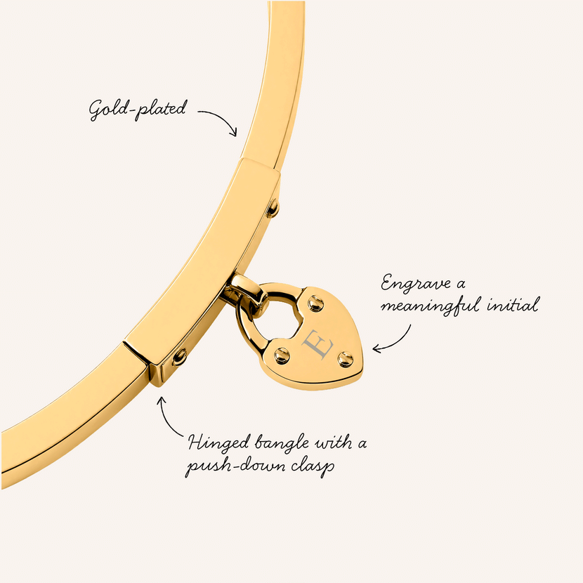 Love Locks Bangle (Gold)