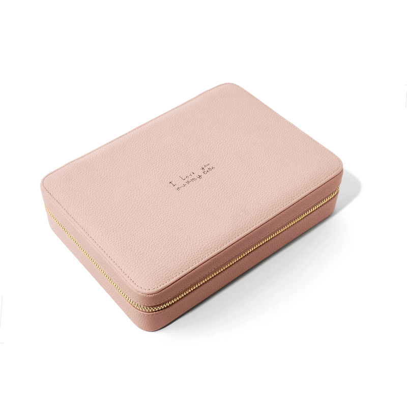 Large Leather Jewellery Box (Blush Nude)