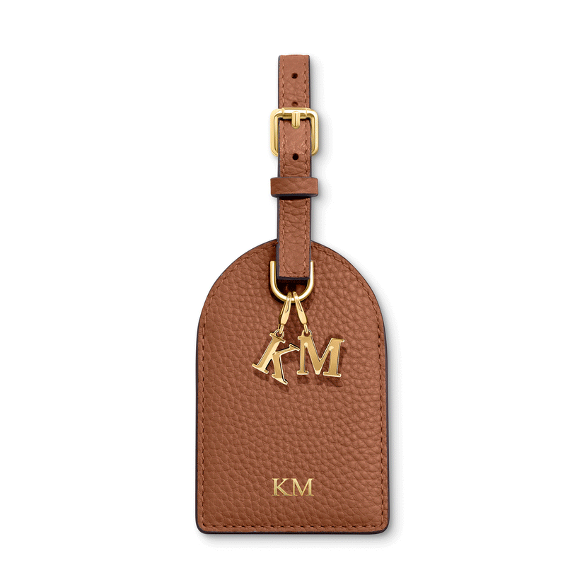 Leather Luggage Tag (Tan)