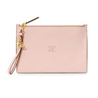 Leather Clutch Pouch (Blush)