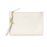 Leather Clutch Pouch (Ivory)