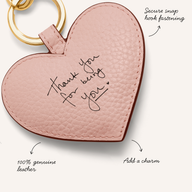 Leather Heart Keyring (Blush Nude)