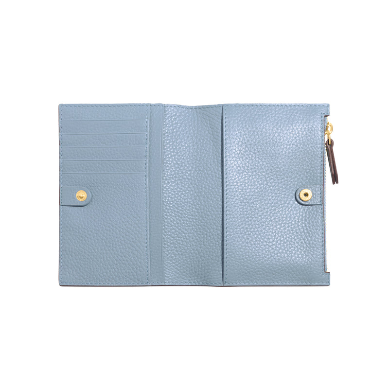 Leather Passport Holder (Powder Blue)