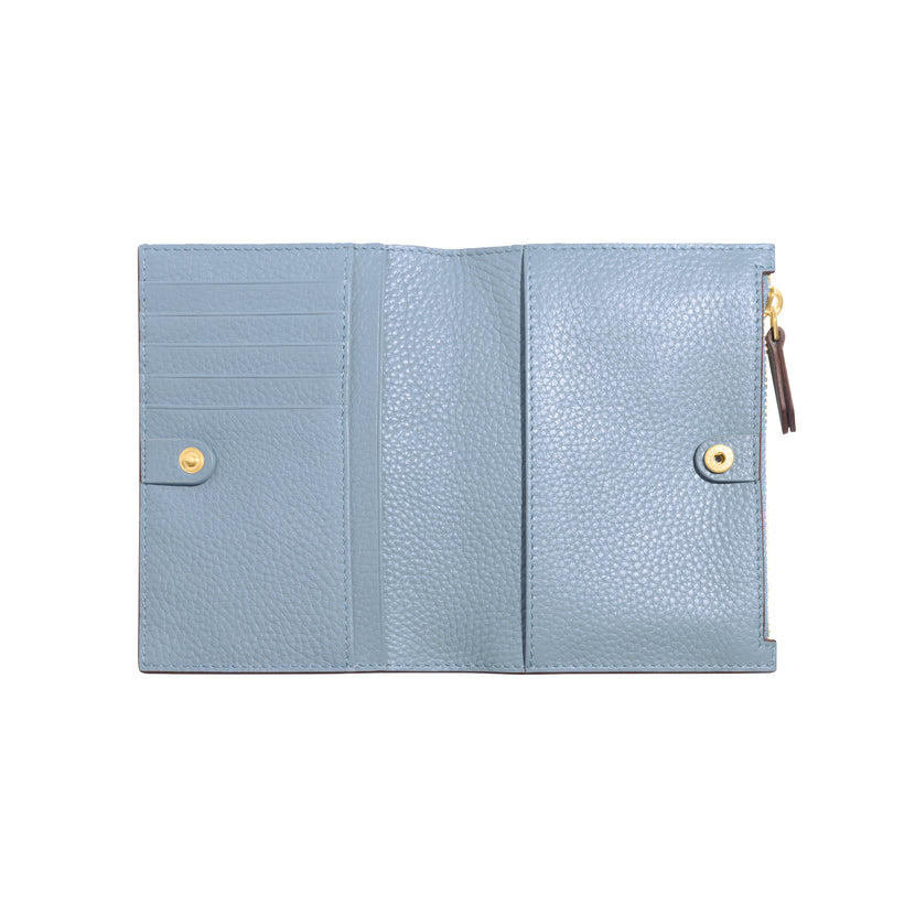 Leather Passport Holder (Powder Blue)