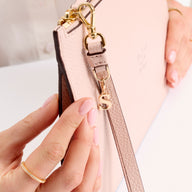 Leather Clutch Pouch (Blush)