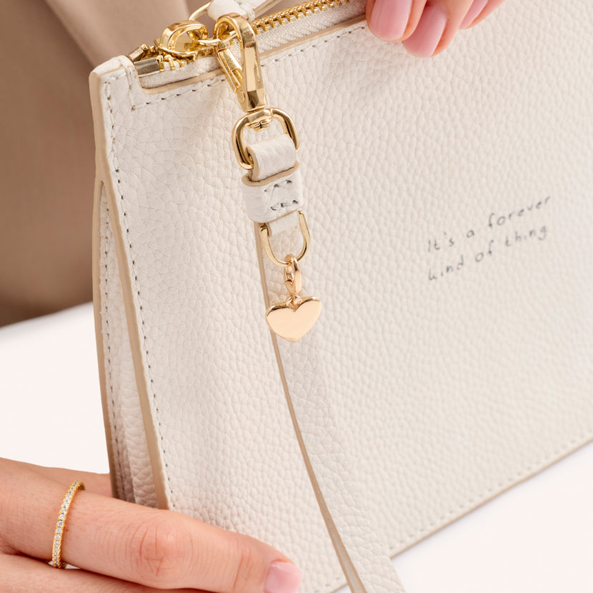 Leather Clutch Pouch (Ivory)