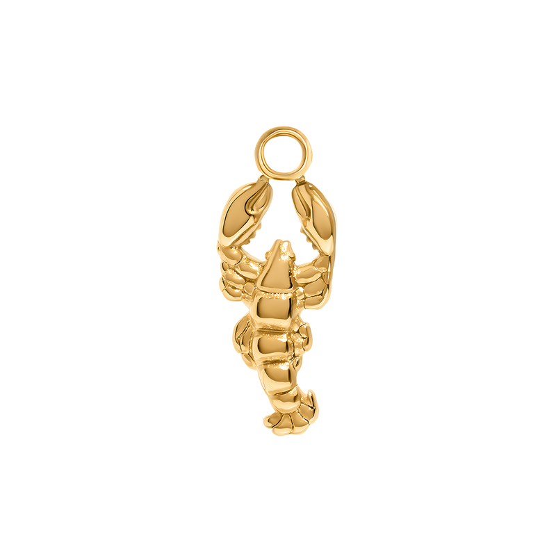 Written In The Sand Lobster Charm (Gold)