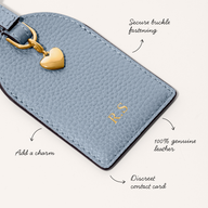 Leather Luggage Tag (Powder Blue)