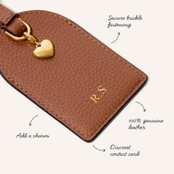 Leather Luggage Tag (Tan)