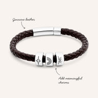 Tommy's Charity Genuine Leather Charm Bracelet (Brown)