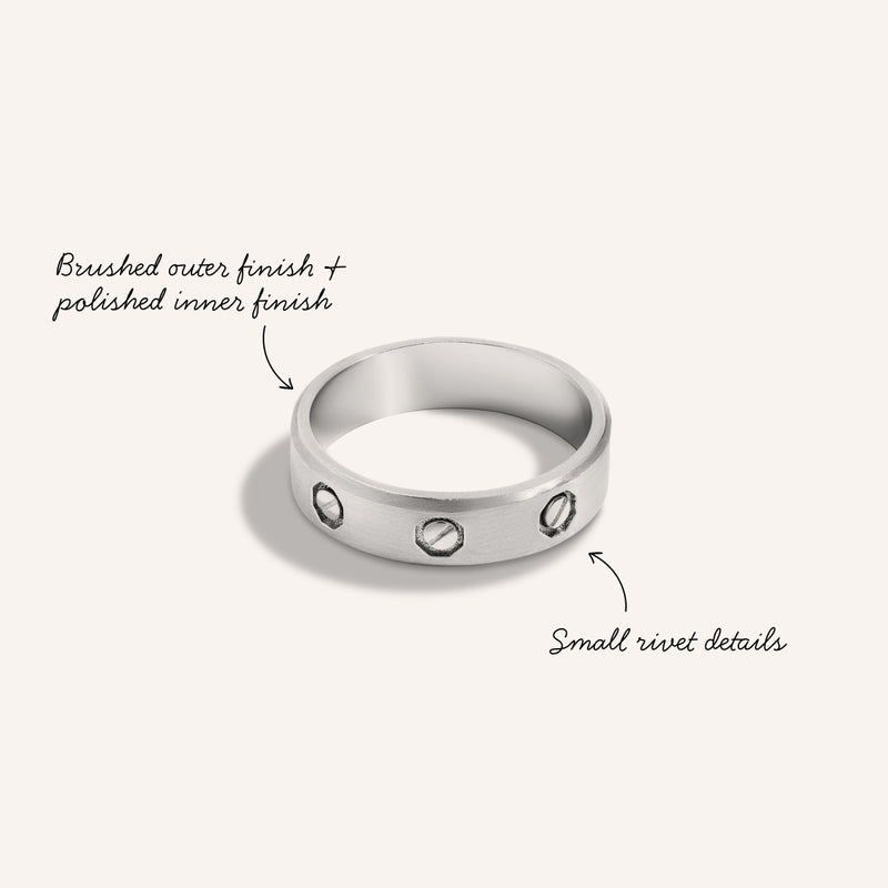 Men's Rivet Ring (Silver)