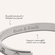 Men's Rivet Cuff Bangle (Silver)
