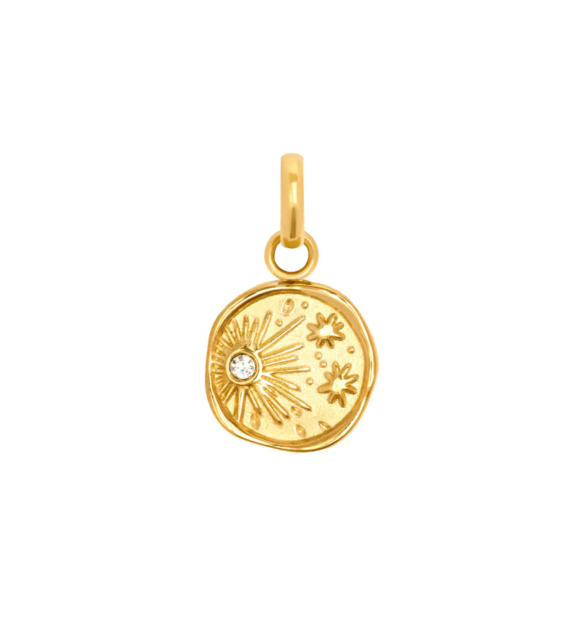 Mini Molten Coin Charm (Gold)
