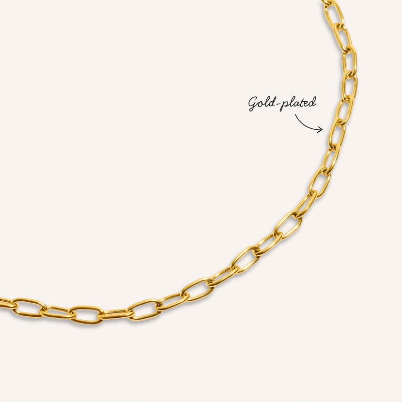 Mini Paperclip Chain Bracelet (Gold)