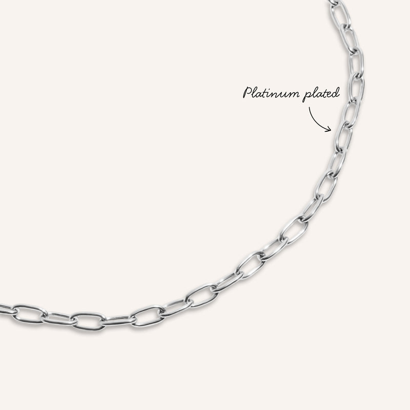 Mini Paperclip Chain Bracelet (Silver)