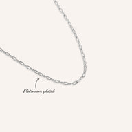 Mini Paperclip Chain Necklace (Silver)